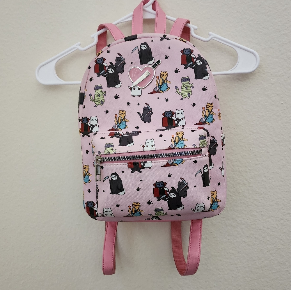 Pink Serial Killer Cats Backpack